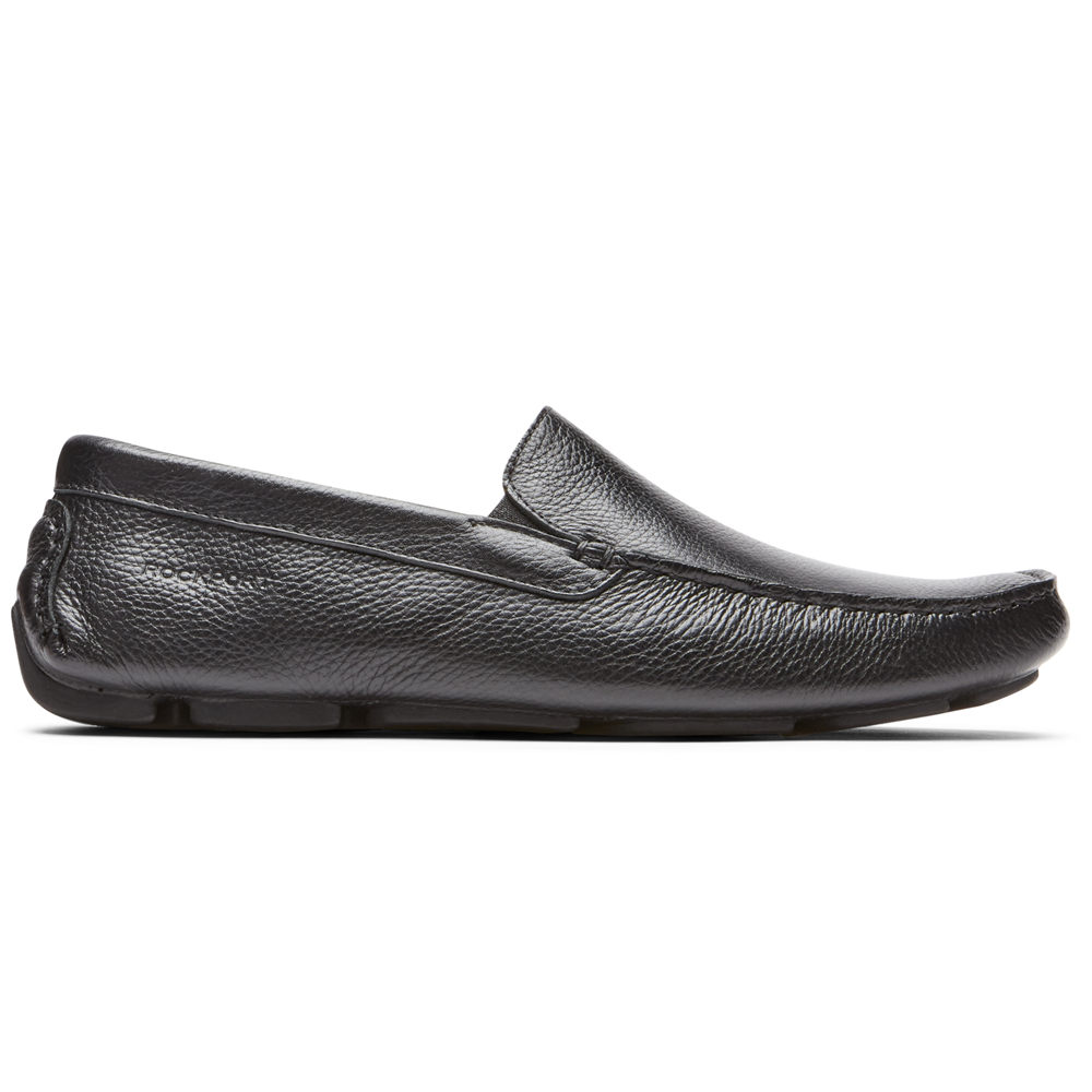 Zapatos De Barco Rockport Hombre Mexico - Rhyder Venetian Negros - CLOAB6501